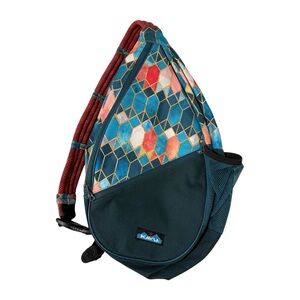 Kavu Crossbody Bag with Multicolor Geometric Pattern